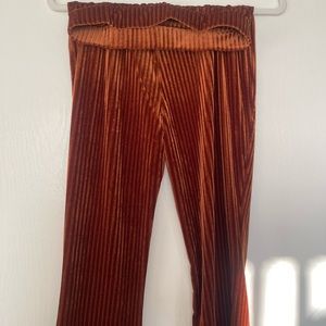 COPPOR COLOR FLARE PANTS -STRETCHY
